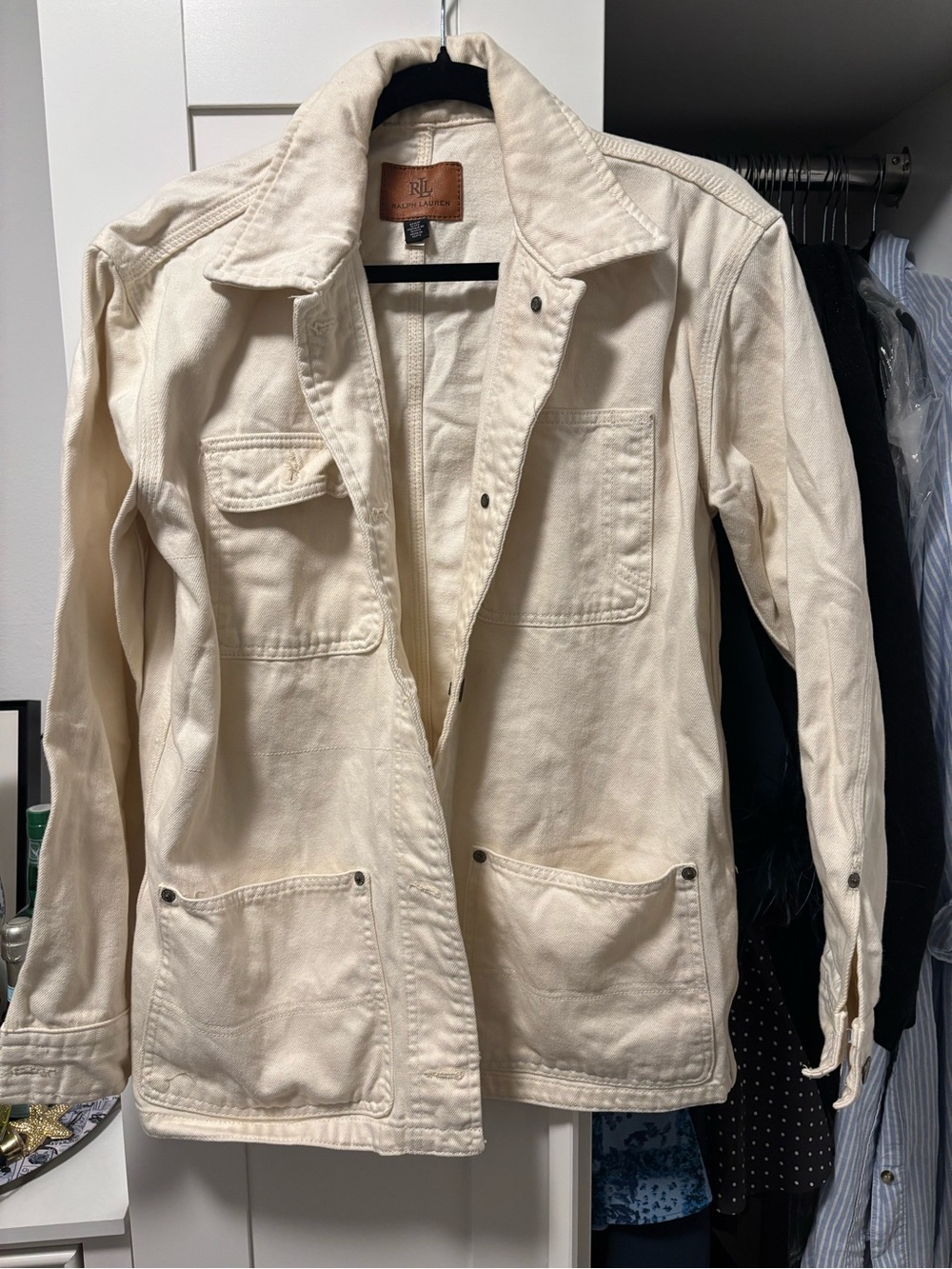 Ralph Lauren Off-White Cotton Utility Jacket